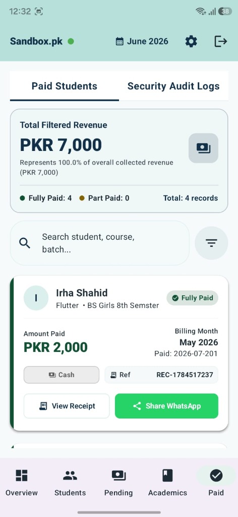 ClassKhata Paid Students