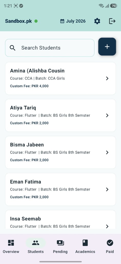 ClassKhata Student Ledger